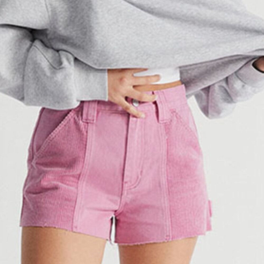 BOGO PacSun Fuchsia Corduroy Utility Paneled Shorts